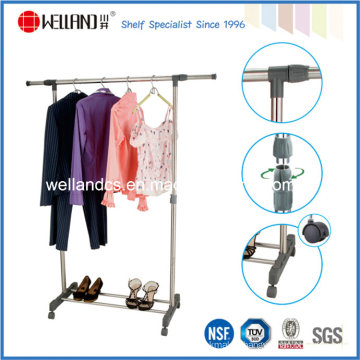 DIY Extendable Single-Rod Steel Clothes Hanger Rack (CJ-B1123)